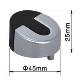 Verzinken Sie Satin-Nickel-Oberfläche des legierter Stahl-Tür-Stopper-45x25mm